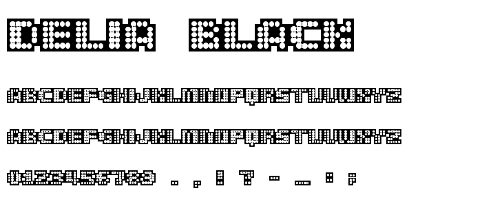 delia Black font